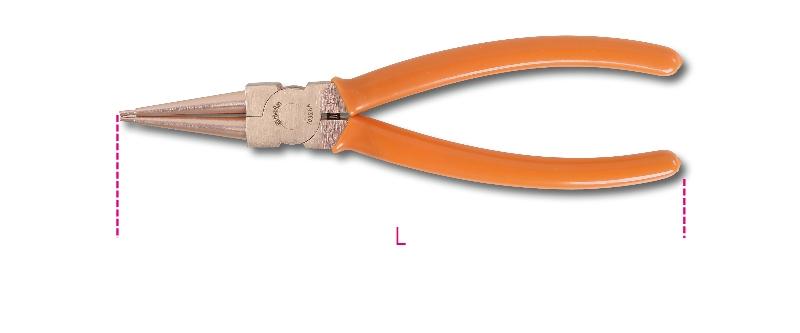 1032BA - Internal circlip pliers, straight pattern, PVC-coated handles