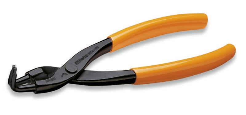 1034 - Internal circlip pliers, bent pattern, 90° PVC-coated handles