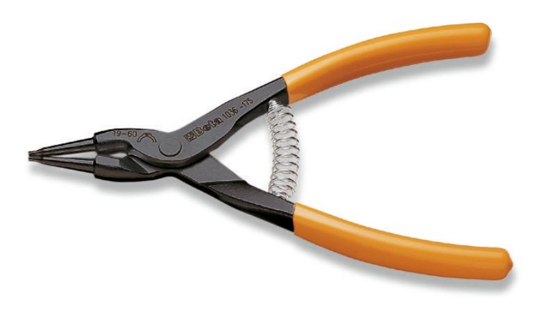 1036 - External circlip pliers, straight pattern PVC-coated handles