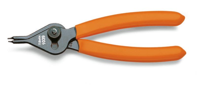 1039 - Straight point pliers for internal and external circlips PVC-coated handles