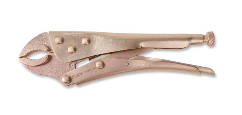 1052BA - Adjustable self-locking pliers, concave jaws, sparkproof