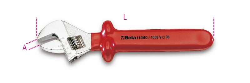 110MQ - Adjustable wrench with scale