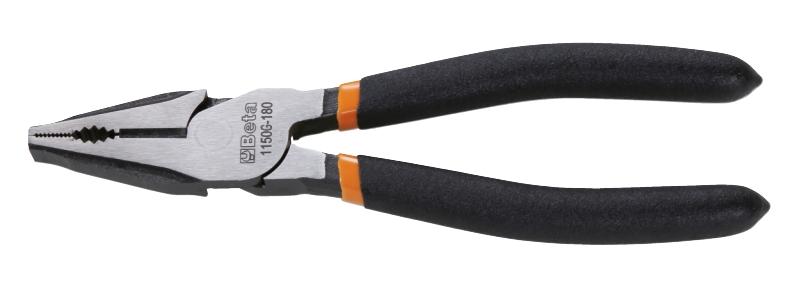 1150G - Heavy duty combination pliers, slip-proof double layer PVC coated handles, industrial finish