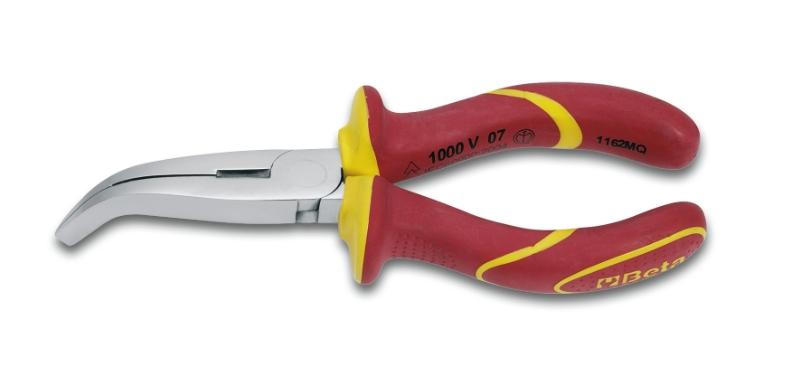 1164MQ - Extra-long bent flat nose pliers