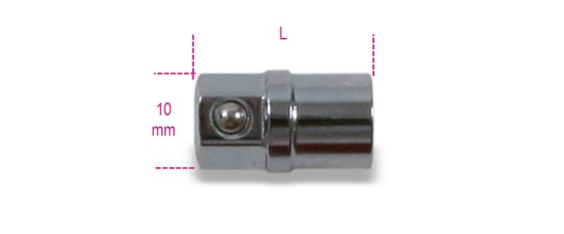 123E1/4 - Bit holder adaptor, 1/4", for 10 mm ratcheting wrenches
