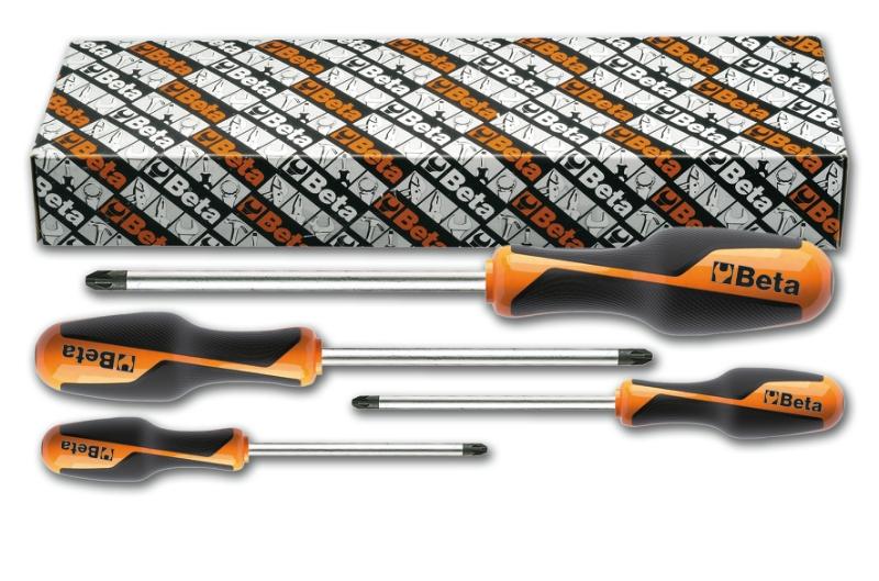 1269PZ/S4 - Set of 4 screwdrivers for cross head Pozidriv®-Supadriv® screws (item 1269PZ)