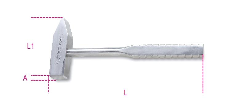 1370INOX - Engineer's hammer, made of stainless steel