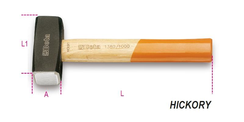 1380 - Lump hammers, wooden shafts