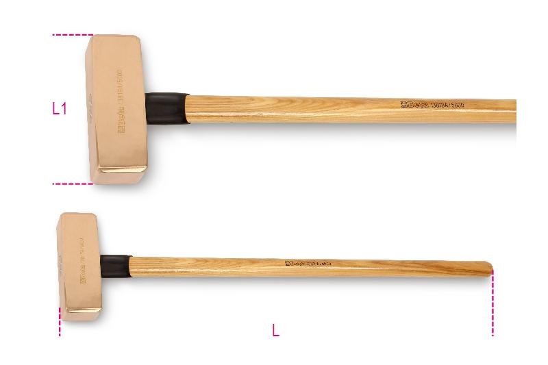 1381BA - Sparkproof sledge hammers, wooden shafts