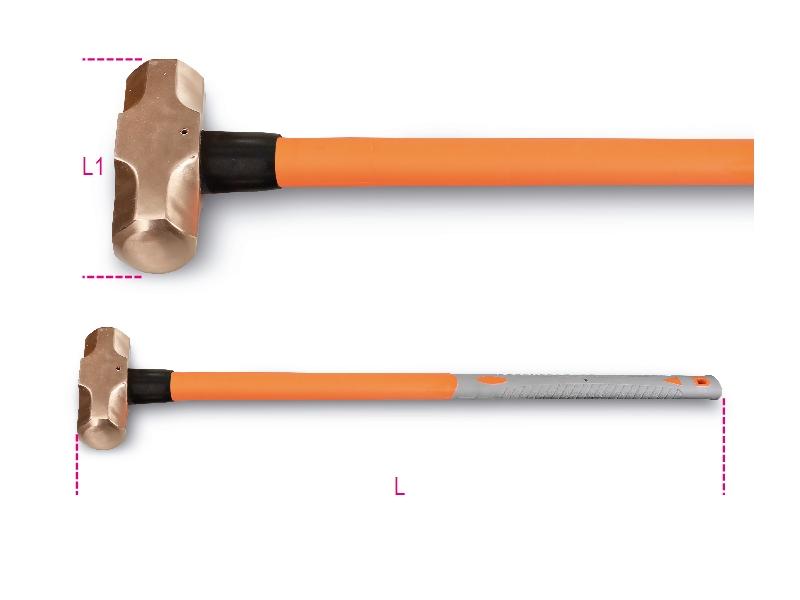 1381BA/PL - Sparkproof sledge hammers, fibre shafts