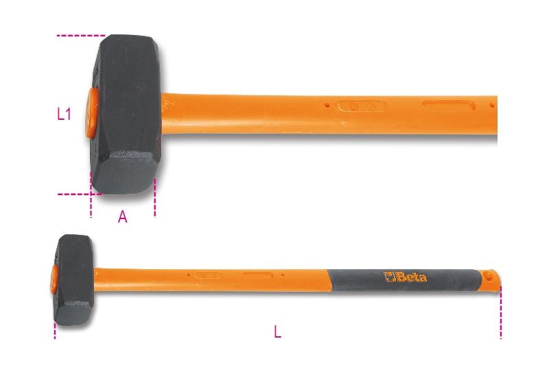 1381T - Sledge hammers, fibre shafts