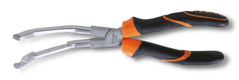 1474G - Curved long nose pliers for removing glow plug caps