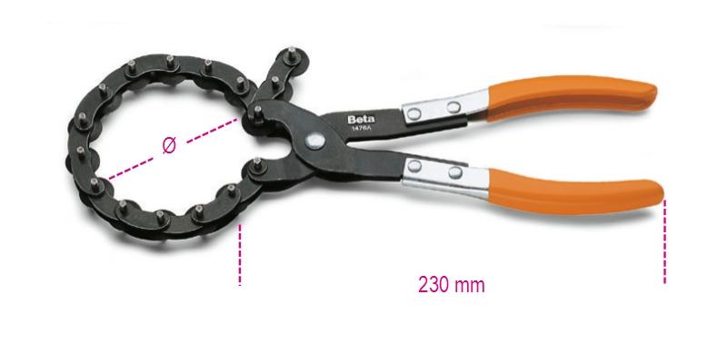 1476A - Pliers for exhaust pipe cutting