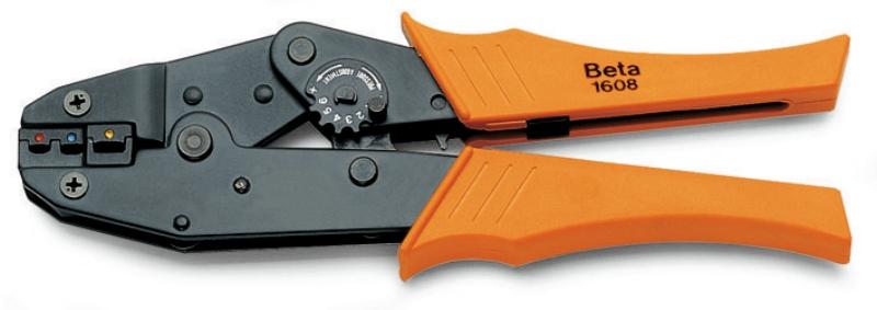 1608 - Crimping pliers for insulated terminals, with pressure regulator