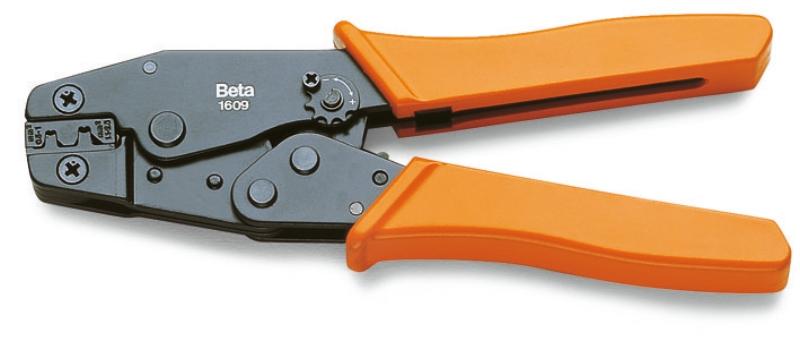 1609 - Crimping pliers for non-insulated terminals, professional model fast performance