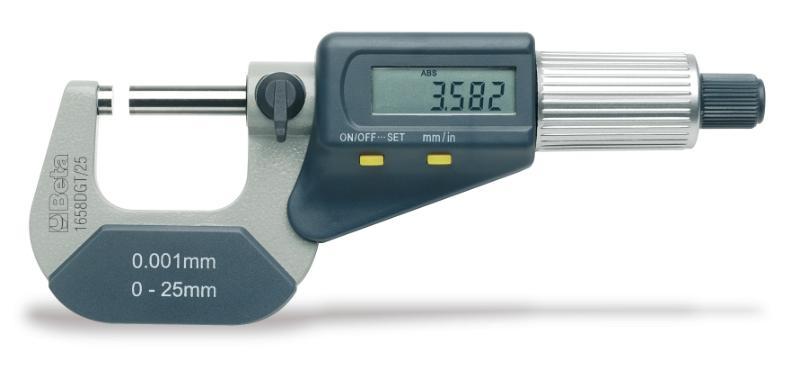 1658DGT - Outside micrometers, reading to 0.001 mm