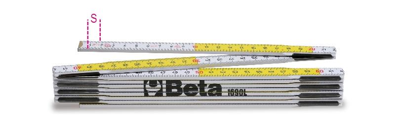 1690L - Folding ruler made of birch precision class III