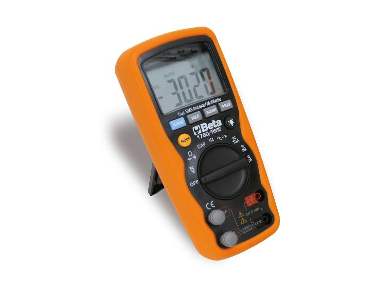 1760/RMS - Industrial digital multimeter accurate and sturdy, in a 6-mm co-moulded shell, with antislip, shockproof outer rubber part