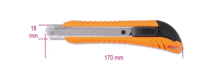 1771 - Utility knife, 18 mm, supplied with 3 blades