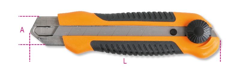 1773A - Utility knife, 25 mm, slip-proof bi-material handle
