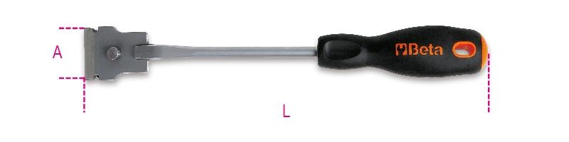 1774A - Multifunction scraper, bi-material handle