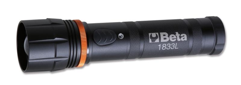 1833L - High-brightness LED torch, made of sturdy anodized aluminium, up to 1,100 lumens