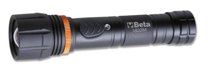 1833M - High-brightness LED torch, made of sturdy anodized aluminium, up to 700 lumens