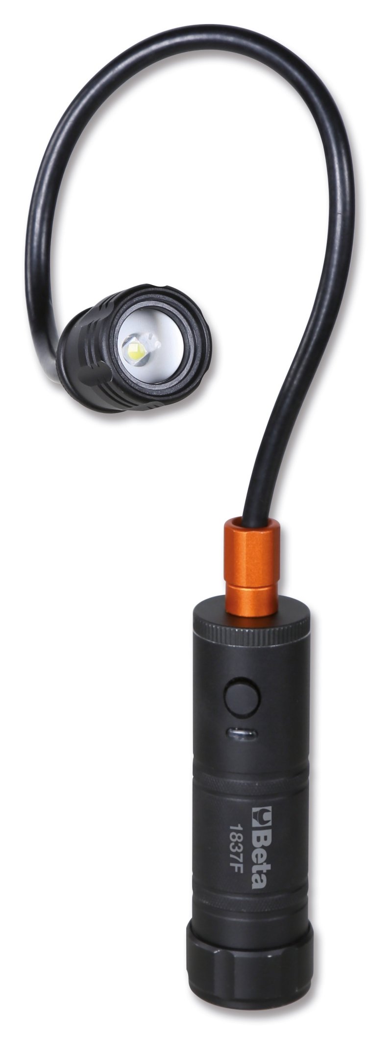 1837F - Magnetic, articulated lamp with high-brightness LEDs, made of sturdy anodized aluminium, up to 500 lumens