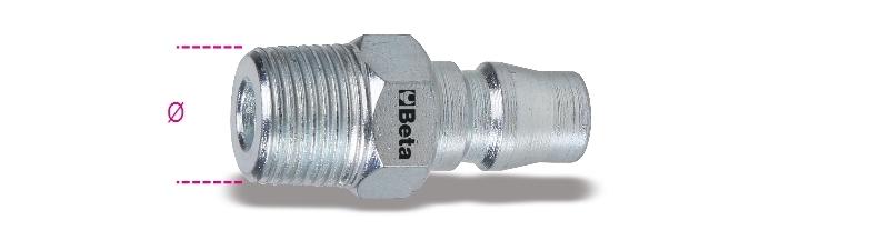 1916JM - Quick couplings, Asian profile, male threaded, tapered (BSPT)