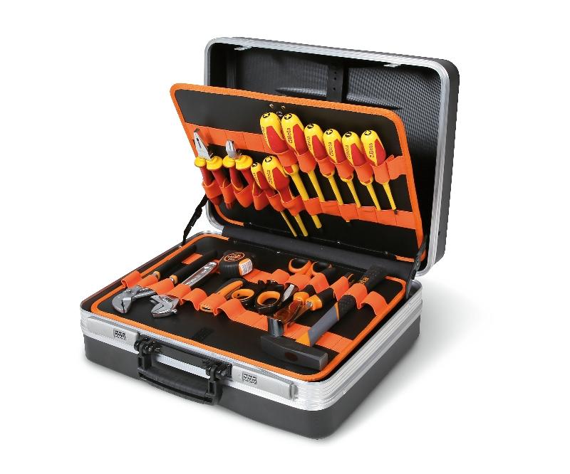 2028E - Tool case with assortments of tools for electronic and electrotechnical maintenance