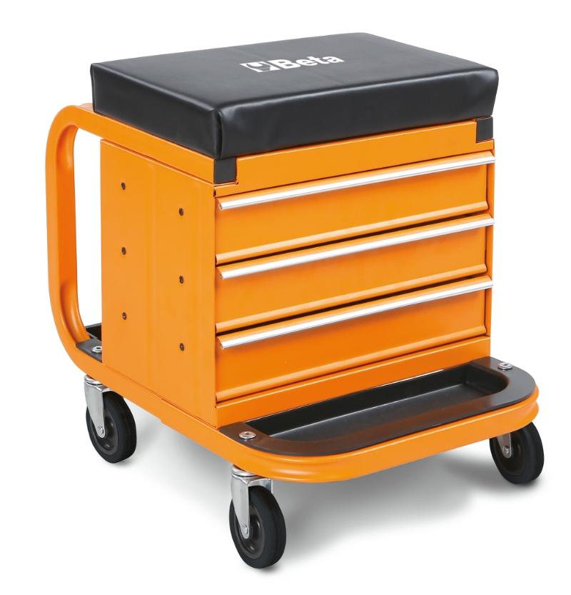 2258-O  - Heavy duty creeper with tool chest