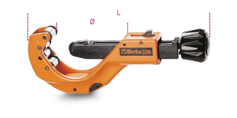 338 - Telescopic pipe cutter, fast advance for copper, light alloys and plastic pipes