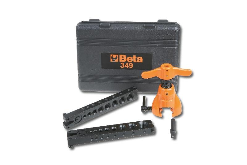 349 - Tube flaring tool with clutch, for copper and light alloy pipes in plastic case