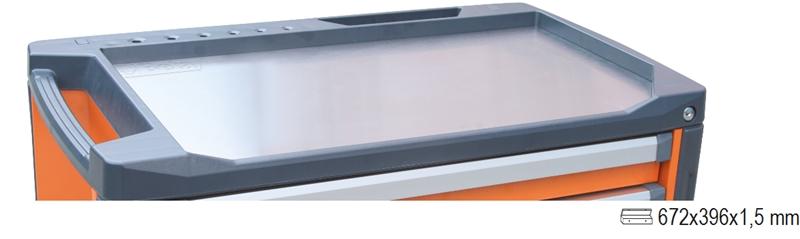 3700/PLA - Stainless steel worktop for mobile roller cab item C37