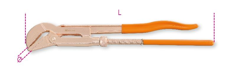 378BA - Sparkproof pipe wrench, Swedish pattern, made from copper/beryllium alloy
