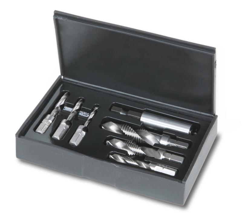 438A - Set of bits for drilling, threading and countersinking; HSS