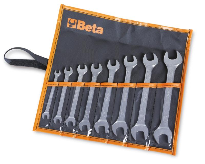 55/B - Set of 8 double open end wrenches in wallet