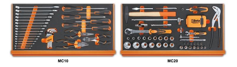 5927VU/M - Assortment of 108 tools for universal use in EVA foam trays