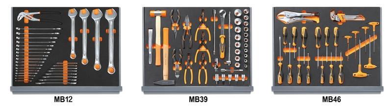 5935VG/1MB - Assortment of 98 tools for car repairs in EVA foam trays