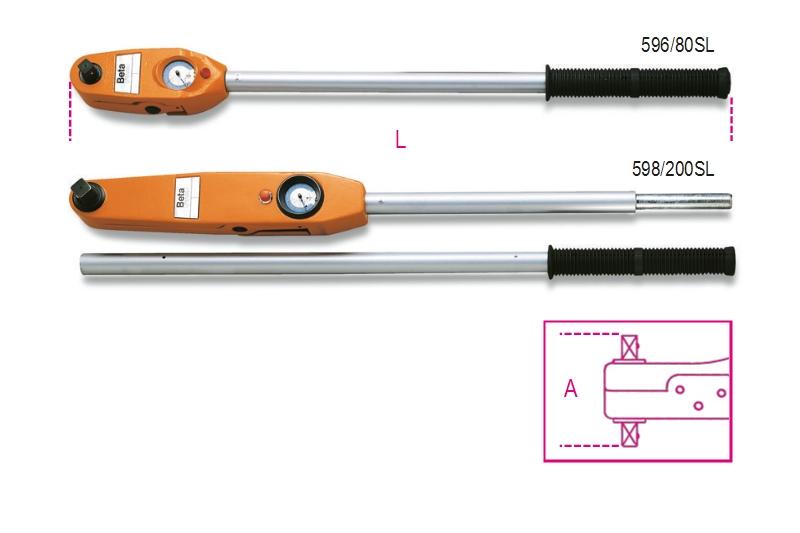 596 - 598 - Direct reading torque wrenches for right-hand and left-hand tightening torque accuracy: ±4%