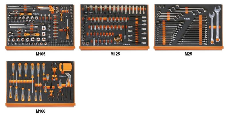 5988L/4M - Assortment of 273 tools for car repairs in EVA foam trays