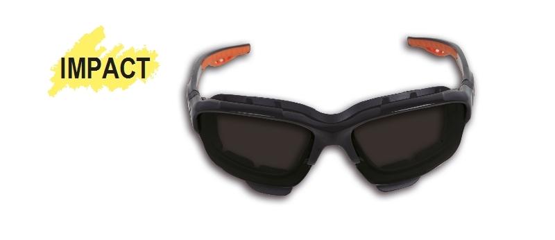 7093BD - Safety glasses with dark polycarbonate lenses