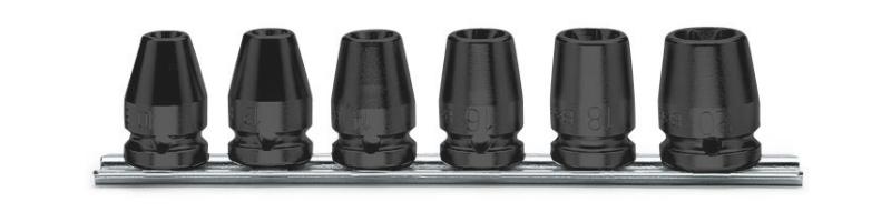 720FTX/SB - Set of 6 impact sockets, for Torx® head screws (item 720FTX), on support