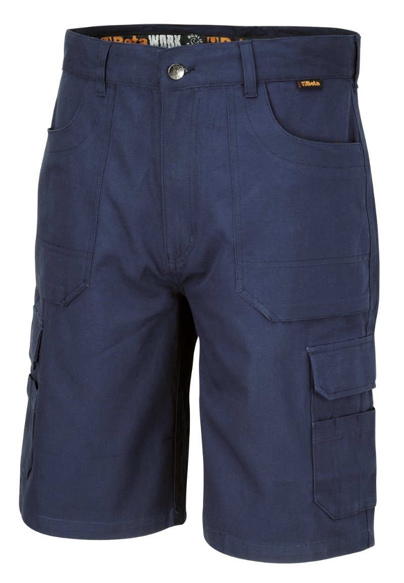 7513 BLUE/L - Canvas Bermuda Shorts