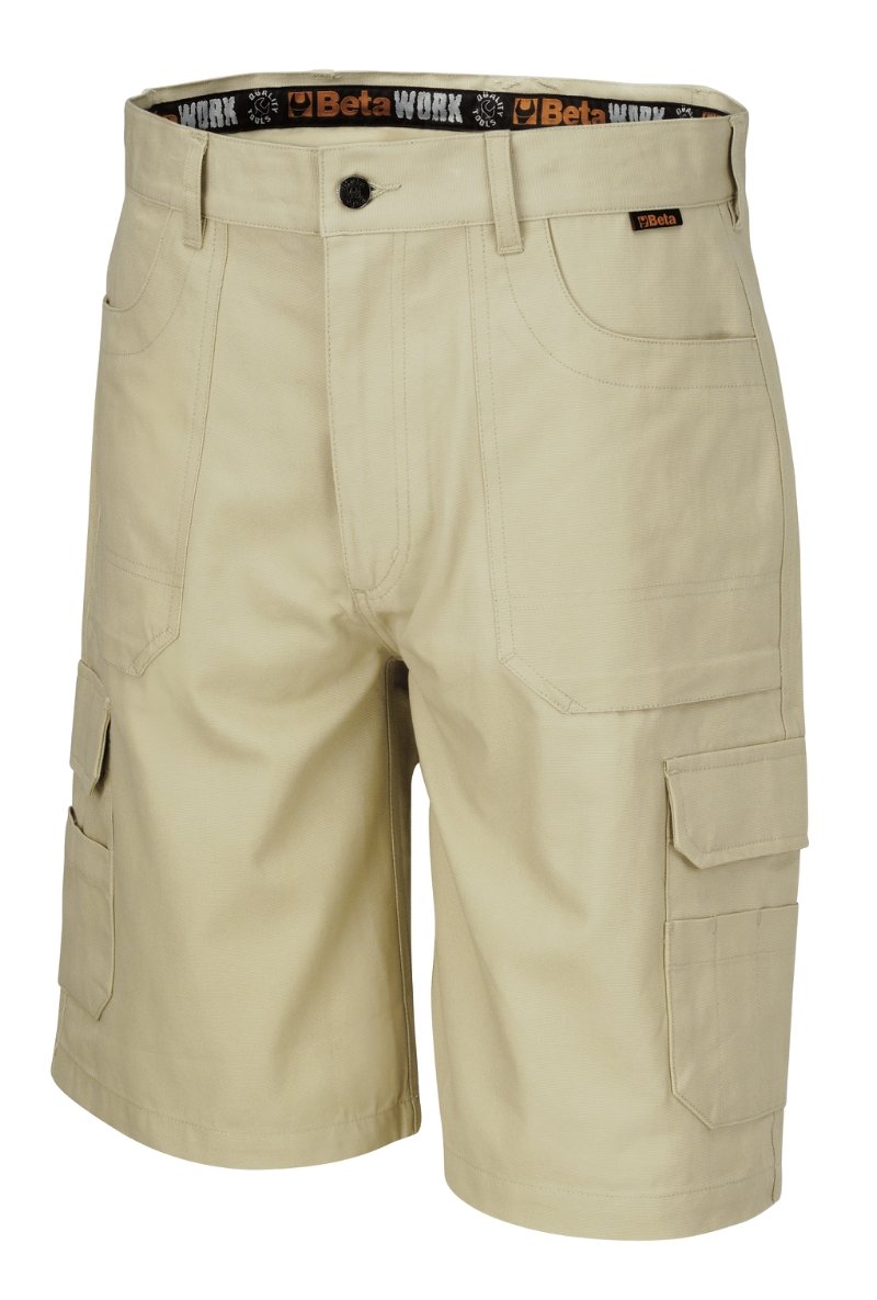 7513 SAND/L - Canvas Bermuda Shorts