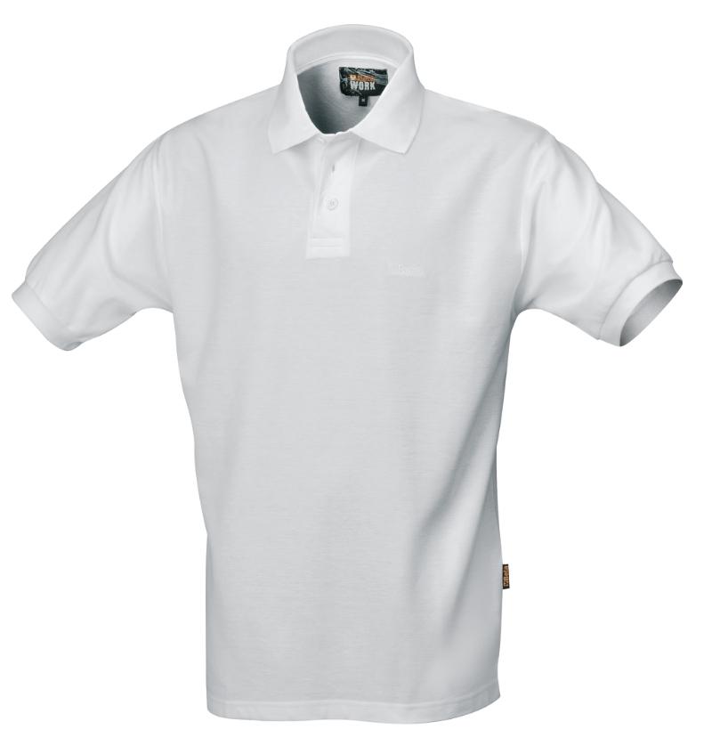 7550 WHITE/XL - Three-Button Polo Shirt
