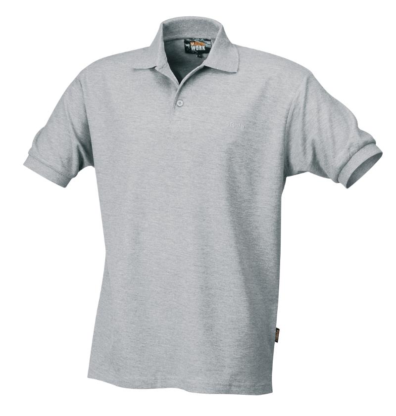 7550 GREY/L - Three-Button Polo Shirt