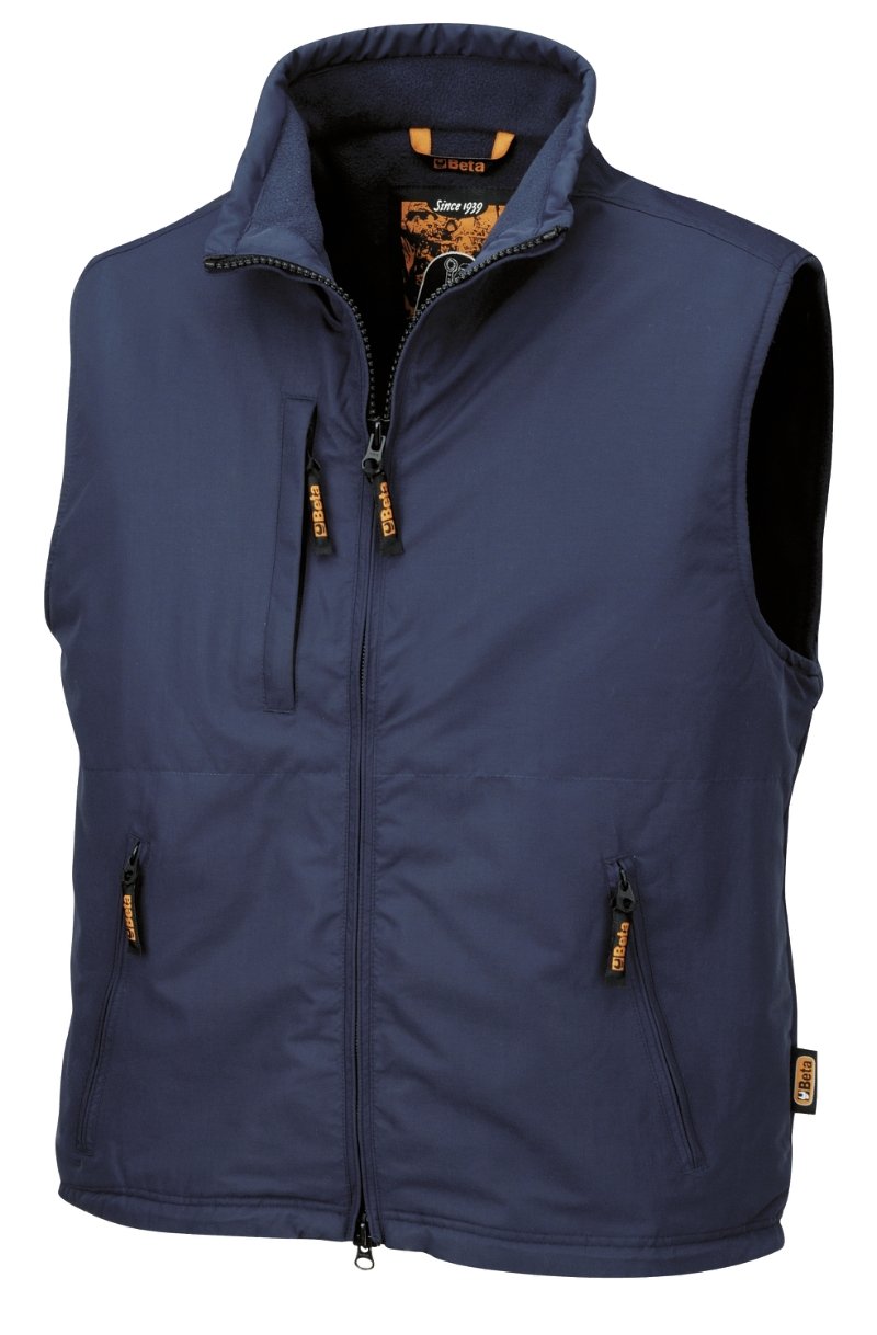 7595 BLUE/L - Sleeveless Jacket "Taslon"