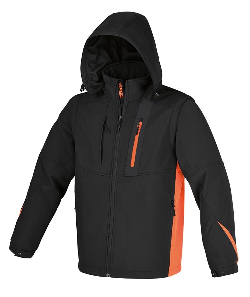 7659N - Softshell jacket with detachable hood and sleeves