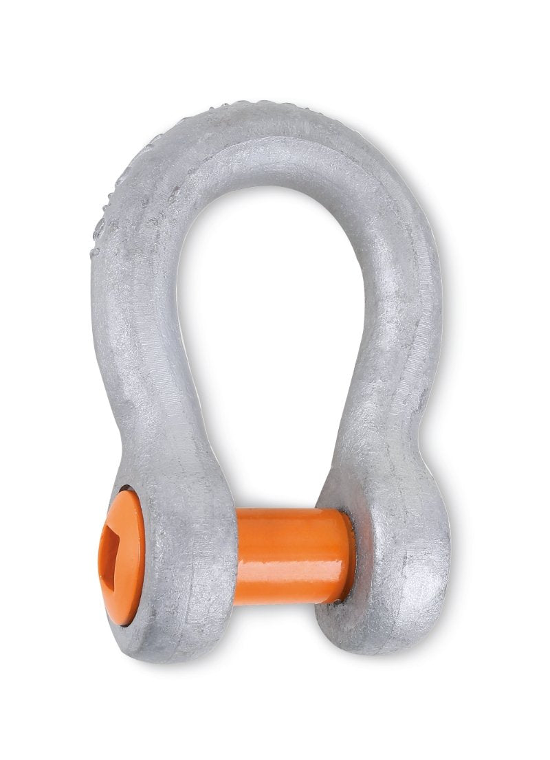 8032 - Bow shackles with square sunken hole screw pin, high-tensile alloy steel, GRADE 6, hot-dip galvanized body